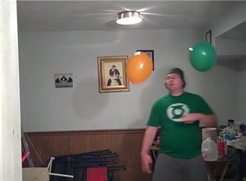 Most Consecutive Times To Bounce Two Balloons On Back Side Of Hand Using Only One Hand