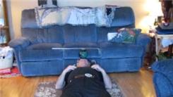 Longest Time To Balance A Bowling Ball, Hockey Puck And Golf Club On Head While Lying Down