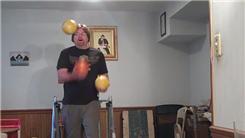 Longest Time Juggling Three Five-Pound Balls While Walking  On An Elliptical Exercise Machine