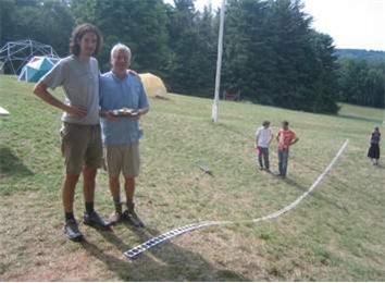 Most 2.5 Inch Diameter Holes Cut Into A 72-Foot Long, Three-Inch Wide Strip Of Hardboard