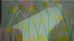 Most Dandelions Blow-Painted On A Table