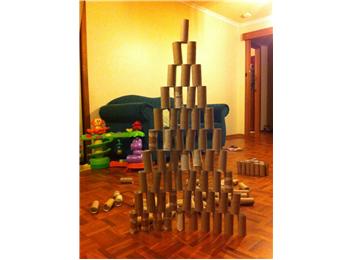 Tallest Toilet Paper Roll Triangle