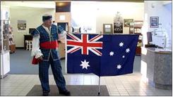 Longest Time To Balance Australian Flag On Chin While Listening To Australia's National Anthem