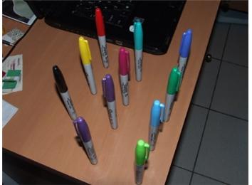 Most Sharpies Stood On End At Once