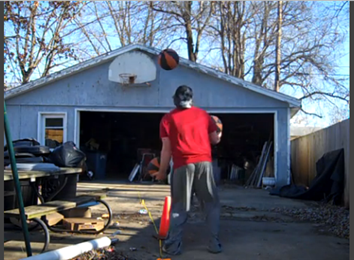 Longest Basketball Shot Made From A Three-Ball Cascade