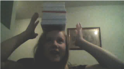 Most Wii Game Cases Balanced On Head While Saying "Supercalifragilisticexpialidocious" 