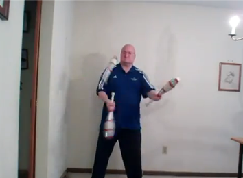 Most Catches In One Minute While Juggling Three Clubs
