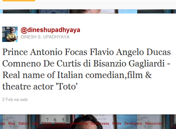 Longest Name Of Movie Personality Mentioned In A Tweet
