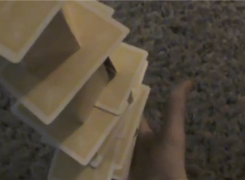 Most Cards Stacked In One Hand