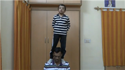 Fastest Time To Recite The Periodic Table While Standing Straight On Someone's Shoulders