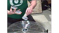Most Triangle Cuts While Spinning A Playing Card On Another Card Using A Fan In One Minute
