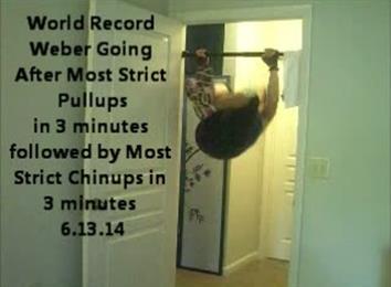 Most Pullups in 3 Minutes Followed by Most Chinups in 3 Minutes