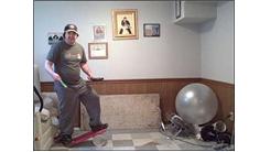 Most Consecutive Times To Flip A Waffle In A Seven Inch Diameter Skillet While Spinning A Toothbrush In Other Hand And Standing On A Rola Bola