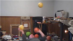 Longest Time To Juggle Three Five-Pound Balls While Lying Down