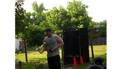 Most Consecutive Golf Ball Bounces On A Rubber Mallet While Juggling Two Tennis Balls Preceded By A Four-Object Fountain