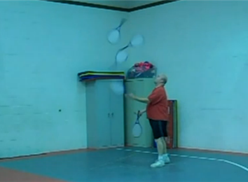 Most Catches While Juggling Five Tennis Rackets