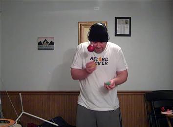 Most Catches In 30 Seconds While Juggling Three Balls In A Box Pattern