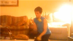 Fastest Time To Complete Three Push-Ups And Juggle Three Balls In A Mills Mess Pattern