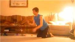Fastest Time To Complete Three Push-Ups And Juggle Three Balls Using Claw Catches