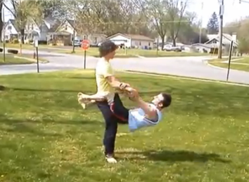 Most Revolutions With Another Human Dangling From One's Waist