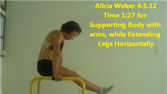 Longest Time To Support Body With Arms While Extending Legs Horizontally 