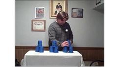 Most Sets Of One-Handed 3-3-3 Speed Stacking While Bouncing A Golf Ball On A Rubber Mallet In 30 Seconds