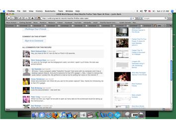Most Mozilla Firefox Tabs Open At Once