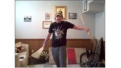 Most Consecutive Baseball Bounces Back And Forth Between Two Brooms 