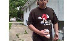 Most Consecutive Bounces Of Three Baseballs In A Shower Pattern Off Of The Side Of A Building Three Feet Away While On A Rola Bola In 30 Seconds