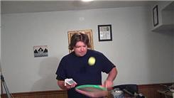 Most Charlier Card Cuts While Bouncing A Tennis Ball On Alternate Sides Of A Tennis Racket