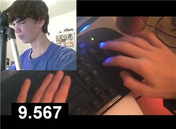 Fastest Time To Type 100 Digits Of Pi With Eyes Closed
