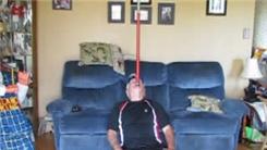 Longest Time To Balance  A Sink On Top Of A Pole On Chin While Sitting