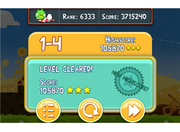 Highest Score on Level 1-4 Of 