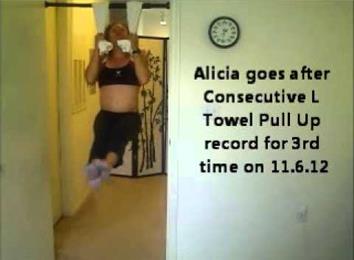 Most Full Rep Towel L Pull-Ups