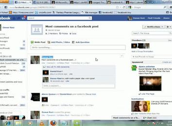Longest Comment Thread On A Facebook Wall Post 