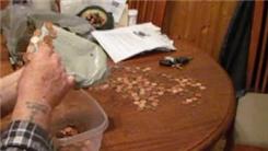 Most Pennies Picked Up With Duct Tape-Covered Hand