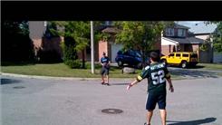 Most Consecutive Football Catches While Riding On A Ripstick 