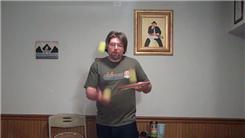 Most Consecutive Catches While Juggling Three Balls And Using A Tennis Racket As One Hand
