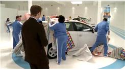 Fastest Time  To Unwrap A Toyota Prius Wrapped In Gift Wrap And Bow