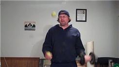 Most Consecutive 20-Pound Dumbbell Curls While Juggling Two Tennis Balls