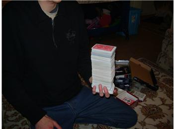 Most Playing Cards Held In Hand At Once