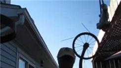 Longest Time To Balance A Pole With A Spinning Wheel And Four Sparklers On Chin