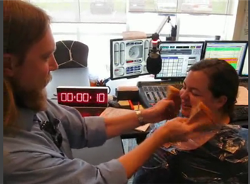 Most Pizza Slice Face Slaps In 15 Seconds