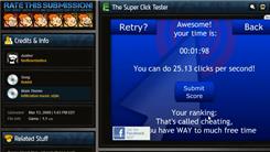 Fastest Time To Complete 50 Mouse Clicks On "Super Click Tester"