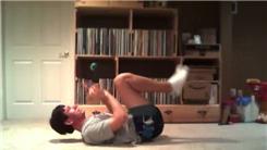 Most Unique Consecutive Ab Exercises While Juggling Three Balls
