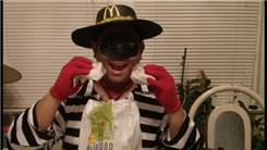Fastest Time To Eat 10 McDonald's Hamburgers While Dressed As Hamburglar