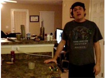 Fastest Time To Drink Eight Ounces Of Lemonade With 20 Peanut M&M\'s In Mouth