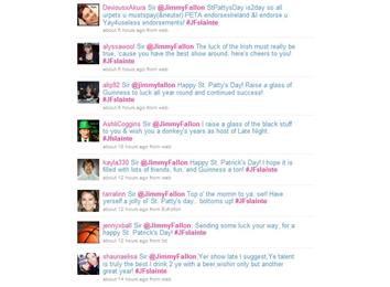 Most Fangirls To Tweet @Jimmyfallon An Irish Greeting On St. Patrick\'s Day