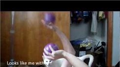 Longest Time To Juggle Three Two-Pound Balls While Lying On Back