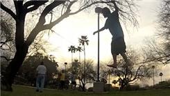 Most Spins Around A Slackline